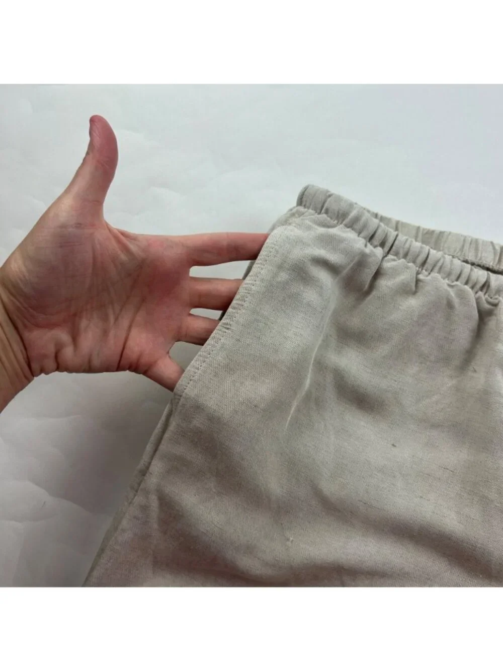 H&M Flax Linen Blend Wide Leg Lounge Pant M